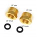 Shampoo Bowl Faucet Brass Water Line Reducers Plumbing Parts 1/2" to 3/8" Inches - B07FRNRND9